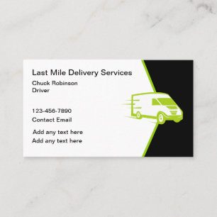 Cool Last Mile Delivery Truck Business Cards