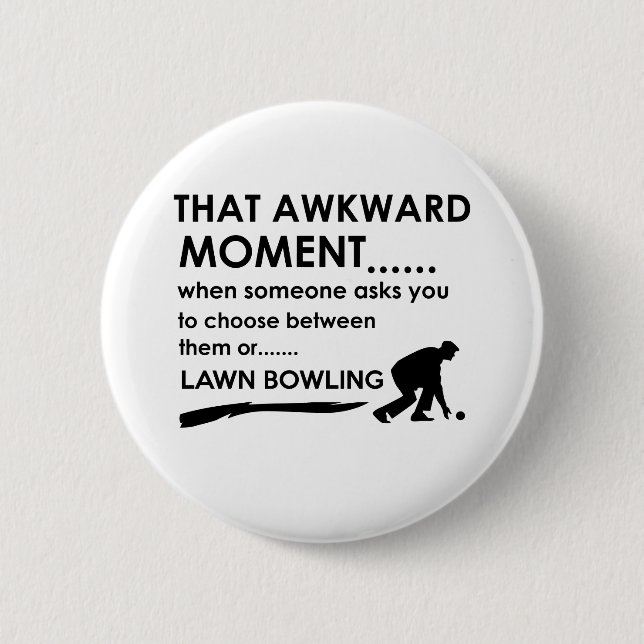 Cool lawn bowl  designs 6 cm round badge (Front)