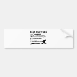 Cool lawn bowl designs bumper sticker