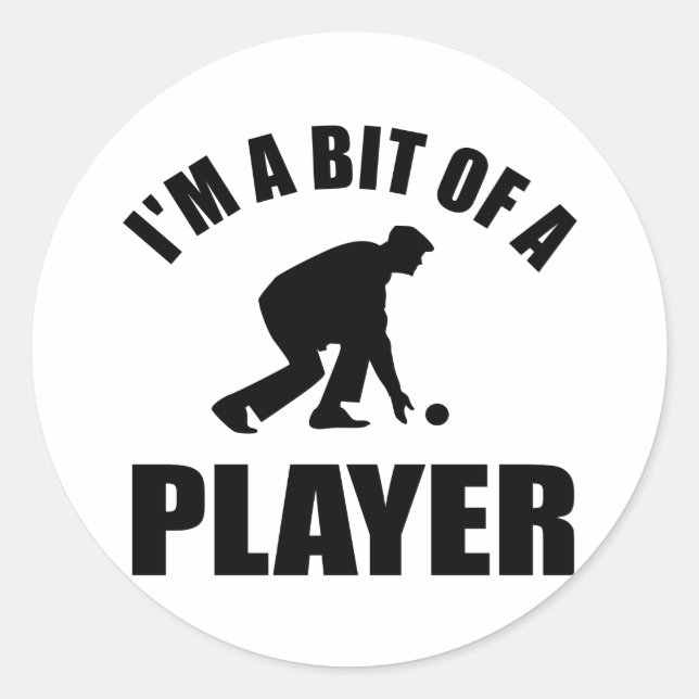 Cool Lawn bowling design Classic Round Sticker (Front)