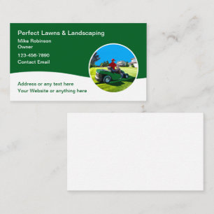 Cool Lawn Care And Landscaping  Business Card