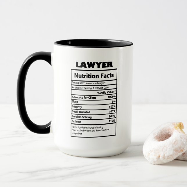 cool Lawyer work facts  Mug (With Donut)
