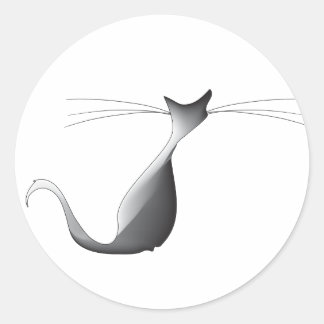 Cool Le Chat Classic Round Sticker, Glossy Classic Round Sticker