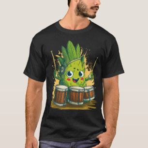 Cool Leaf With Drums For Leaves And Drummer T-Shirt