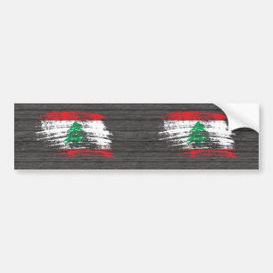 Cool Lebanese flag design Bumper Sticker
