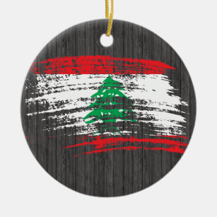 Cool Lebanese flag design Ceramic Ornament