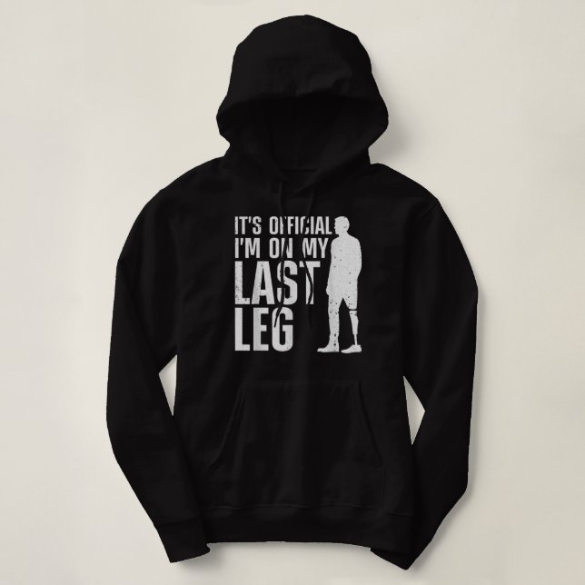 Cool Leg Amputee Art For Men Women Prosthetic Leg  Hoodie (Design Front)