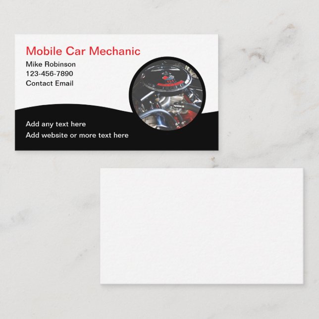 Cool Legacy Car Auto Mechanic Business Cards (Front/Back)