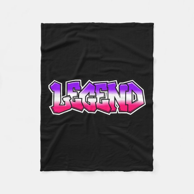 Cool Legend Graffiti Slogan Text Quote Gift Men Fleece Blanket (Front)