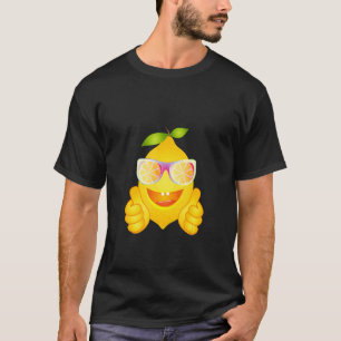 Cool Lemon In Comic Style With Sunglasses T-Shirt