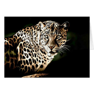 Cool Leopard Blank Card