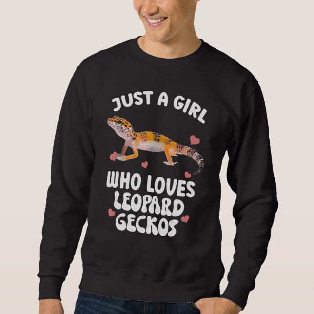 Cool Leopard Gecko For Girls Women Pet Lizard Rept Sweatshirt (Front)