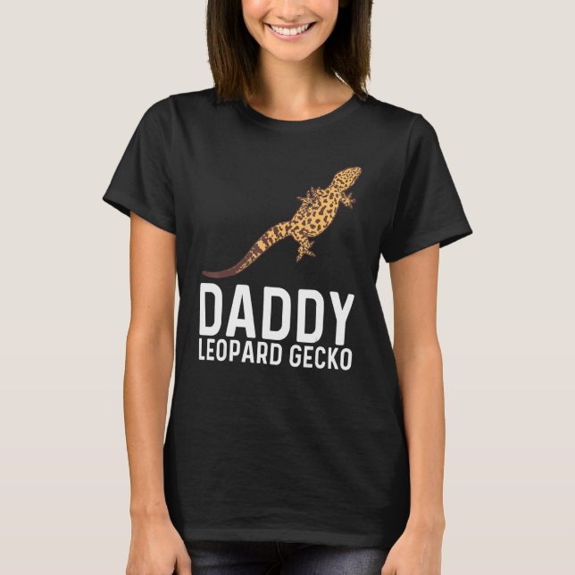 Cool Leopard Gecko For Men Dad Tiny Dinosaur Lizar T-Shirt (Front)