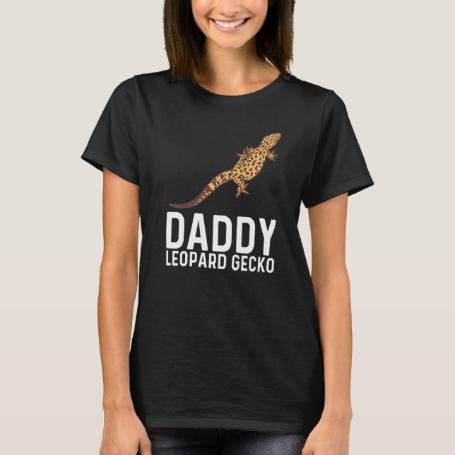 Cool Leopard Gecko For Men Dad Tiny Dinosaur Lizar T-Shirt (Front)