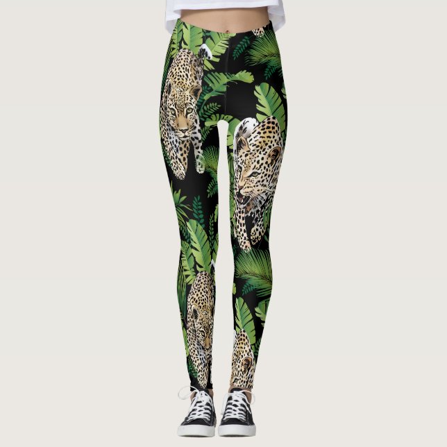 Cool Leopards Pattern leggings (Front)