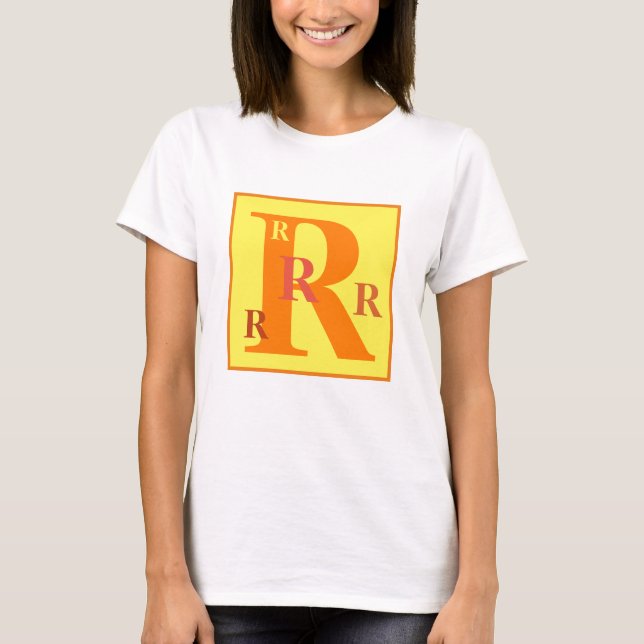 Cool Letter "R" (personalised)   T-Shirt (Front)