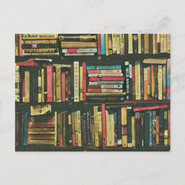 Cool library lover gift postcard (Front)