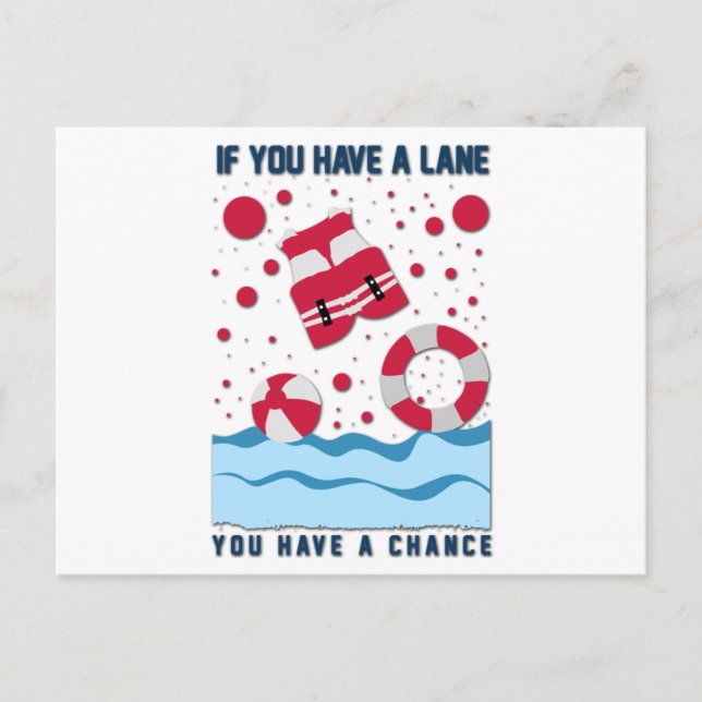 Cool Lifeguard Design - If You Have A Lane Postcard (Front)