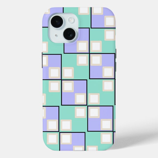 Cool Light Purple Squares  Case-Mate iPhone Case (Back)
