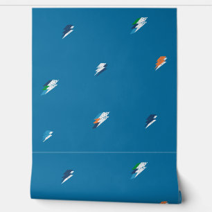 Cool Lightning Bold pattern on Blue Wallpaper
