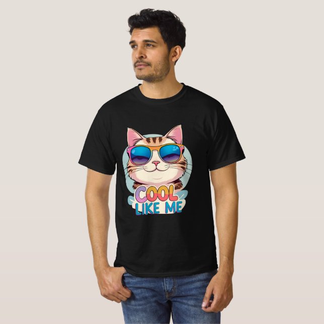 Cool Like Me Cat T-Shirt (Front Full)