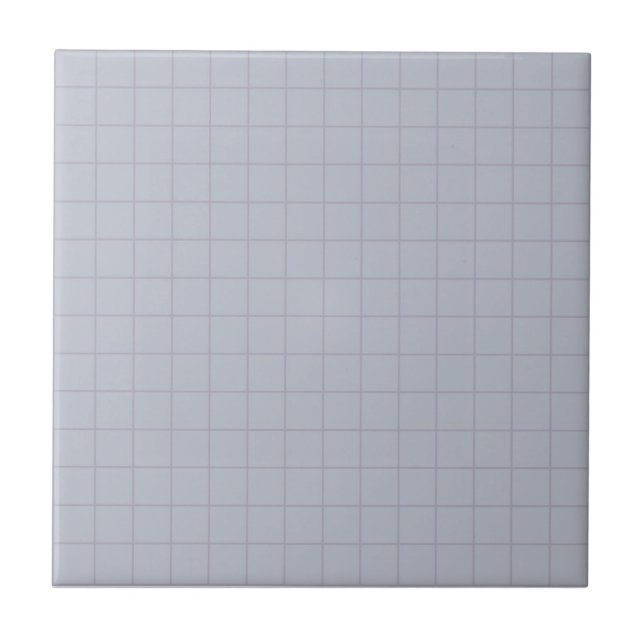 Cool Lilac Chequered Pattern Retro Minimalist Ceramic Tile (Front)