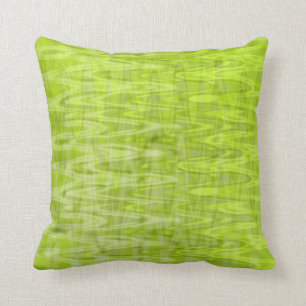 Cool Lime Green Abstract Pattern Cushion