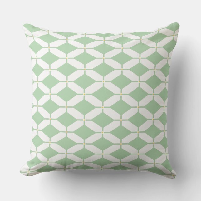 Cool Lime Green Diamond  Cushion (Front)