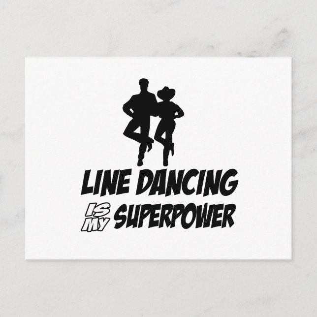 Cool LINE DANCE designs Postcard (Front)