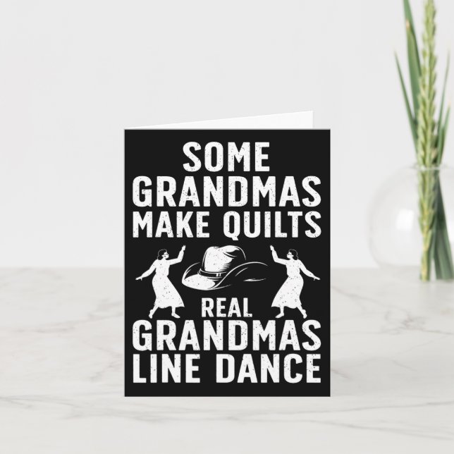 Cool Line Dancing Art For Women Grandma Line Dance Card (Front)