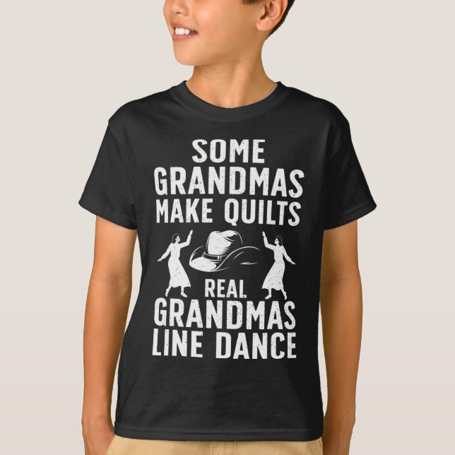 Cool Line Dancing Art For Women Grandma Line Dance T-Shirt (Front)