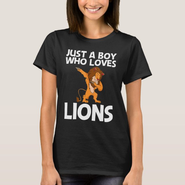 Cool Lion For Boys Kids Jungle Safari Animal   T-Shirt (Front)