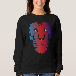 Cool Lion Head Graphic Bright Colourful Sweatshirt