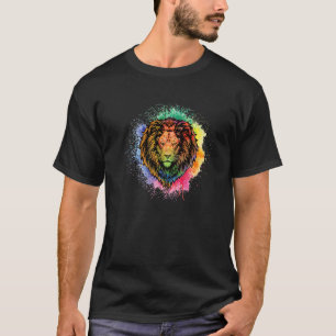 Cool Lion Head with Bright Colourful  4 T-Shirt