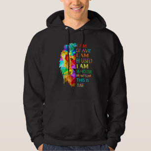 Cool Lion I Am Brave I Am Bruised This Is Me Motiv Hoodie