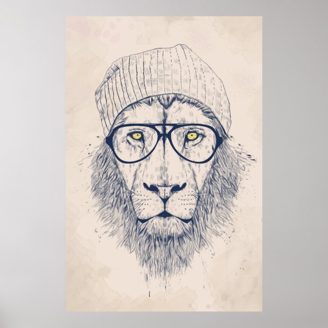 Cool lion poster (Front)