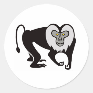Cool Lion-tailed MACAQUE - Endangered animal Classic Round Sticker