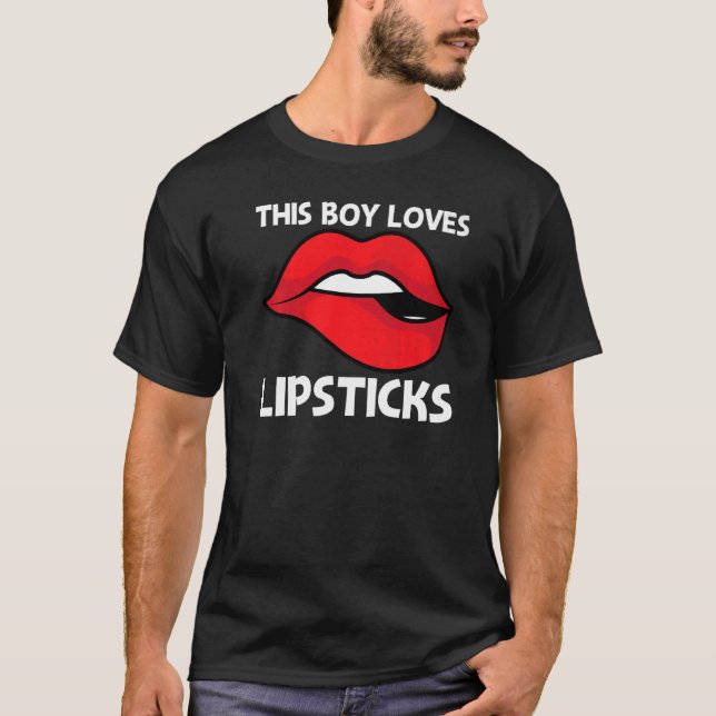 Cool Lipstick For Boys Kids Cosmetic Makeup T-Shirt (Front)