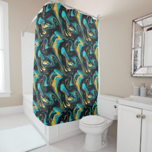 Cool liquid abstract tiled pattern Shower Curtain