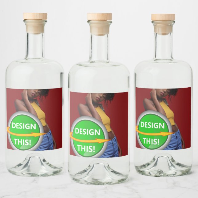 COOL! Liquor Bottle Labels (4" x 3.5") - Set of 6 (Bottles)