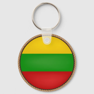 Cool Lithuania Flag Seal Key Ring