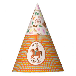 Cool little cowboy and horse Birthday Party Hat