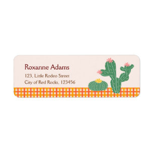 Cool little cowboy and horse Birthday Party Return Address Label
