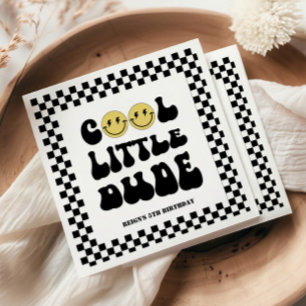 Cool Little Dude   Boys Rad Kids 5th Birthday Napkin