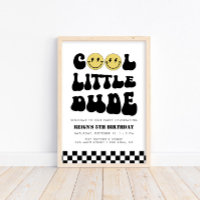 Cool Little Dude | Boys Rad Welcome Sign Poster
