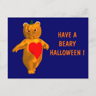 Cool Little Halloween Bear Postcard