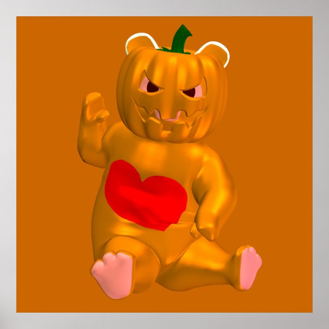Cool Little Halloween Bear Poster (Front)
