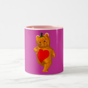 Cool Little Halloween Bear Two-Tone Coffee Mug