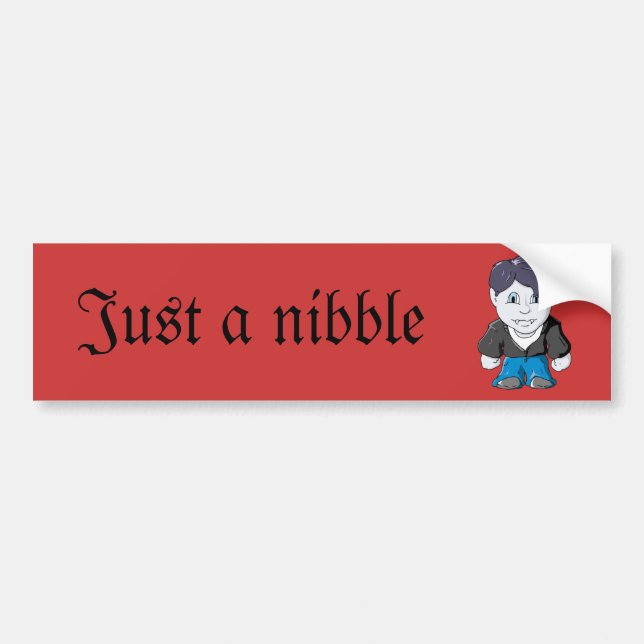 Cool Little Vamp in black leather jacket Bumper Sticker (Front)