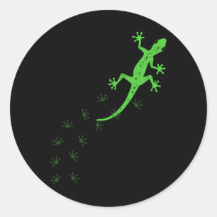 Cool Lizard Design For Men Women Gecko Pet Animal Classic Round Sticker